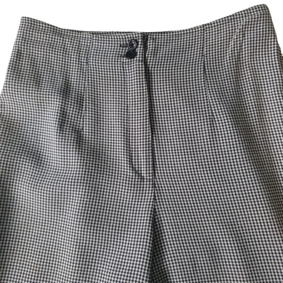 Size 10 L29.5" High Waist B&W Check Trousers Tapered - Picture 2 of 8